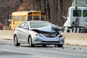 scene of a car accident