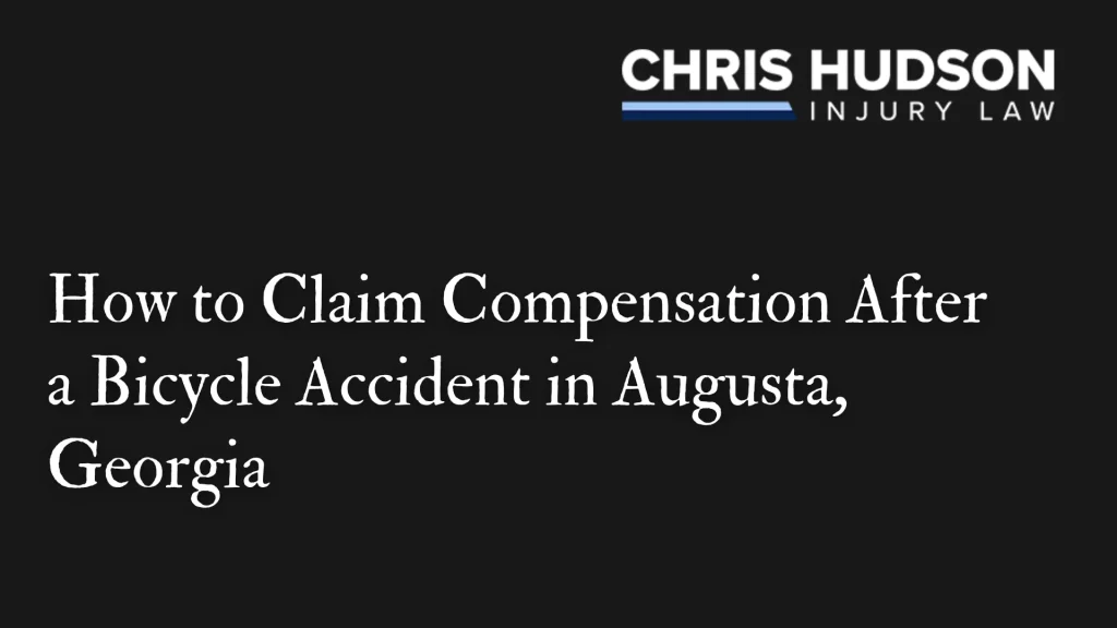 How to Claim Compensation After a Bicycle Accident in Augusta, Georgia